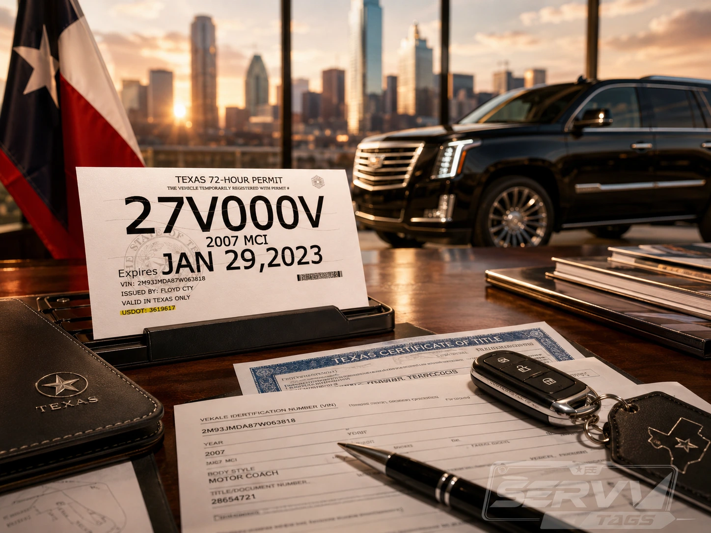 Permisos temporales en Texas: 30-Day Permit y Vehicle Transit Permit