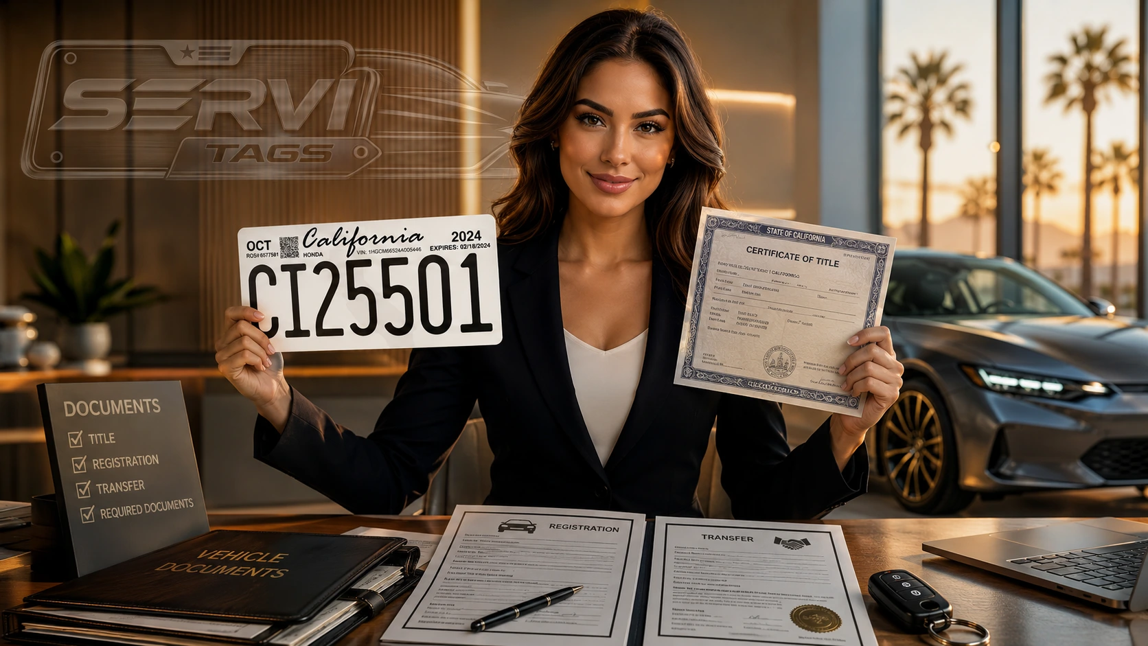 Título, transferencia y registro vehicular en California