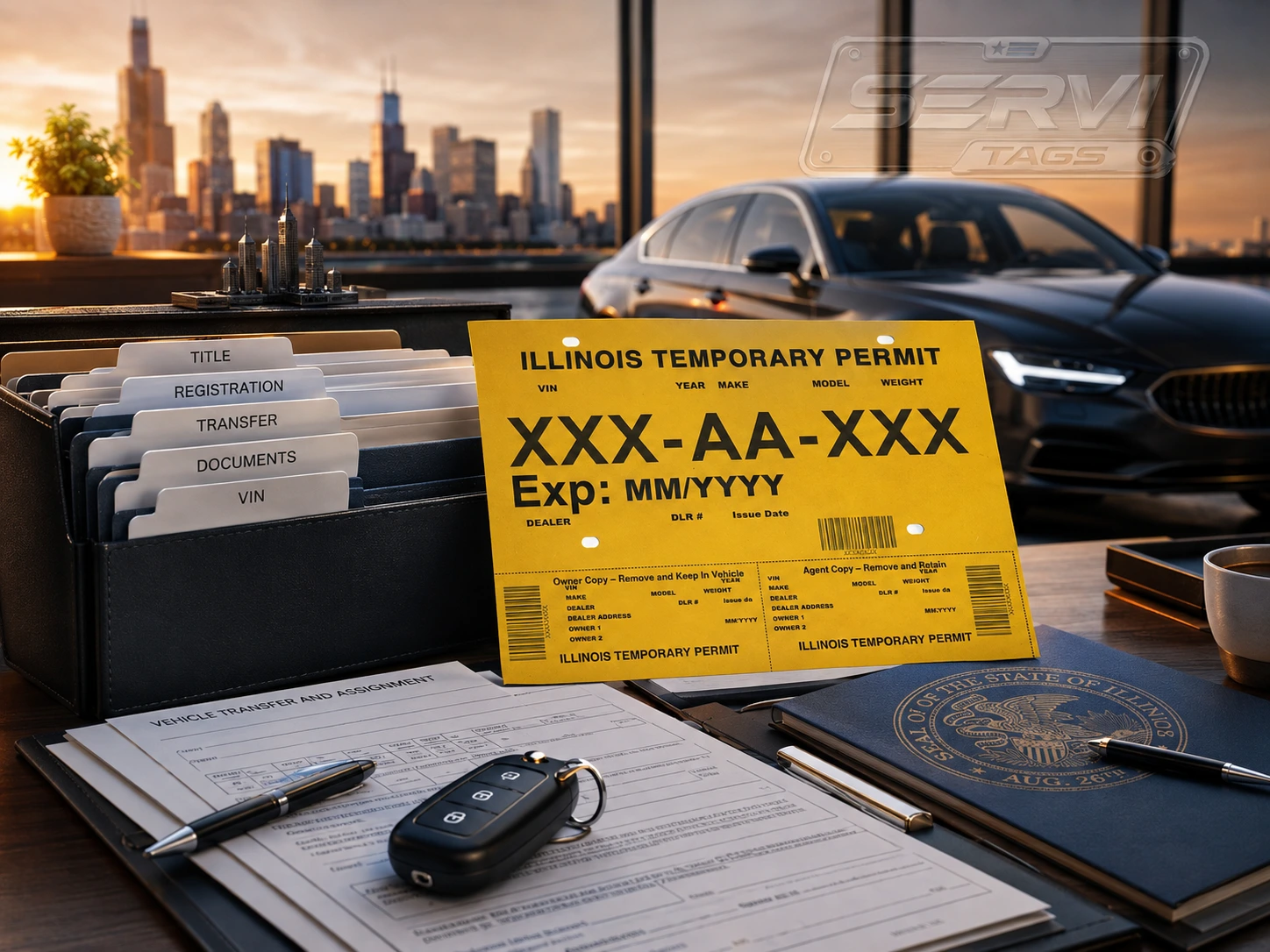 Título, transferencia y registro vehicular en Illinois