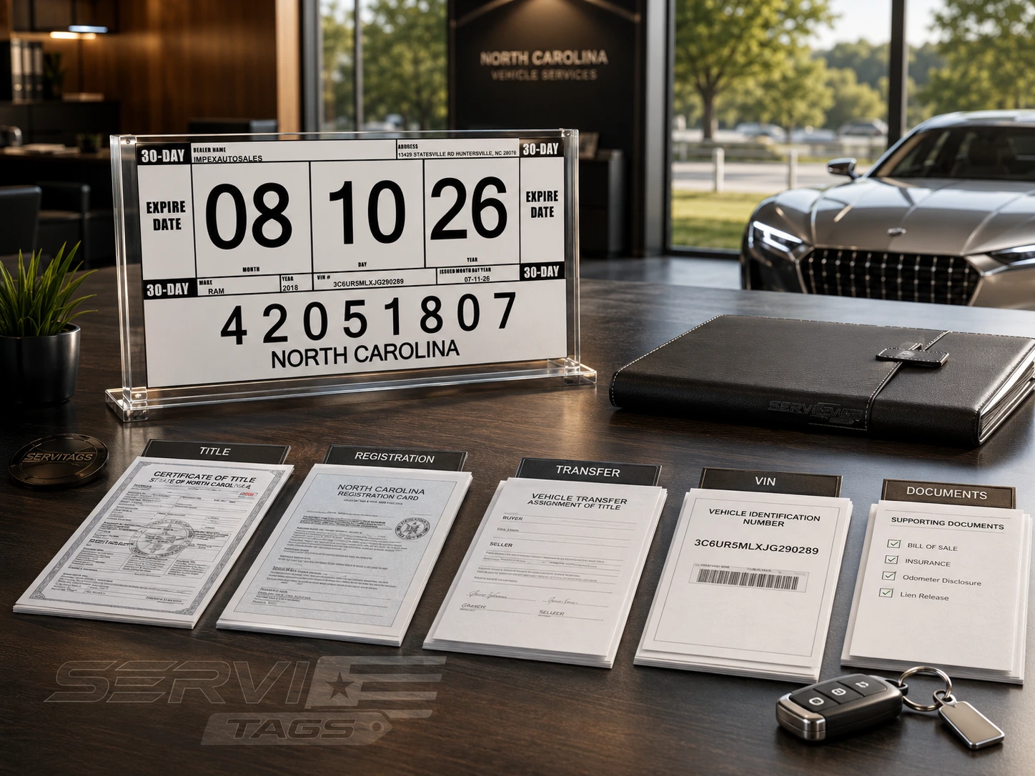 Título, transferencia y registro vehicular en North Carolina