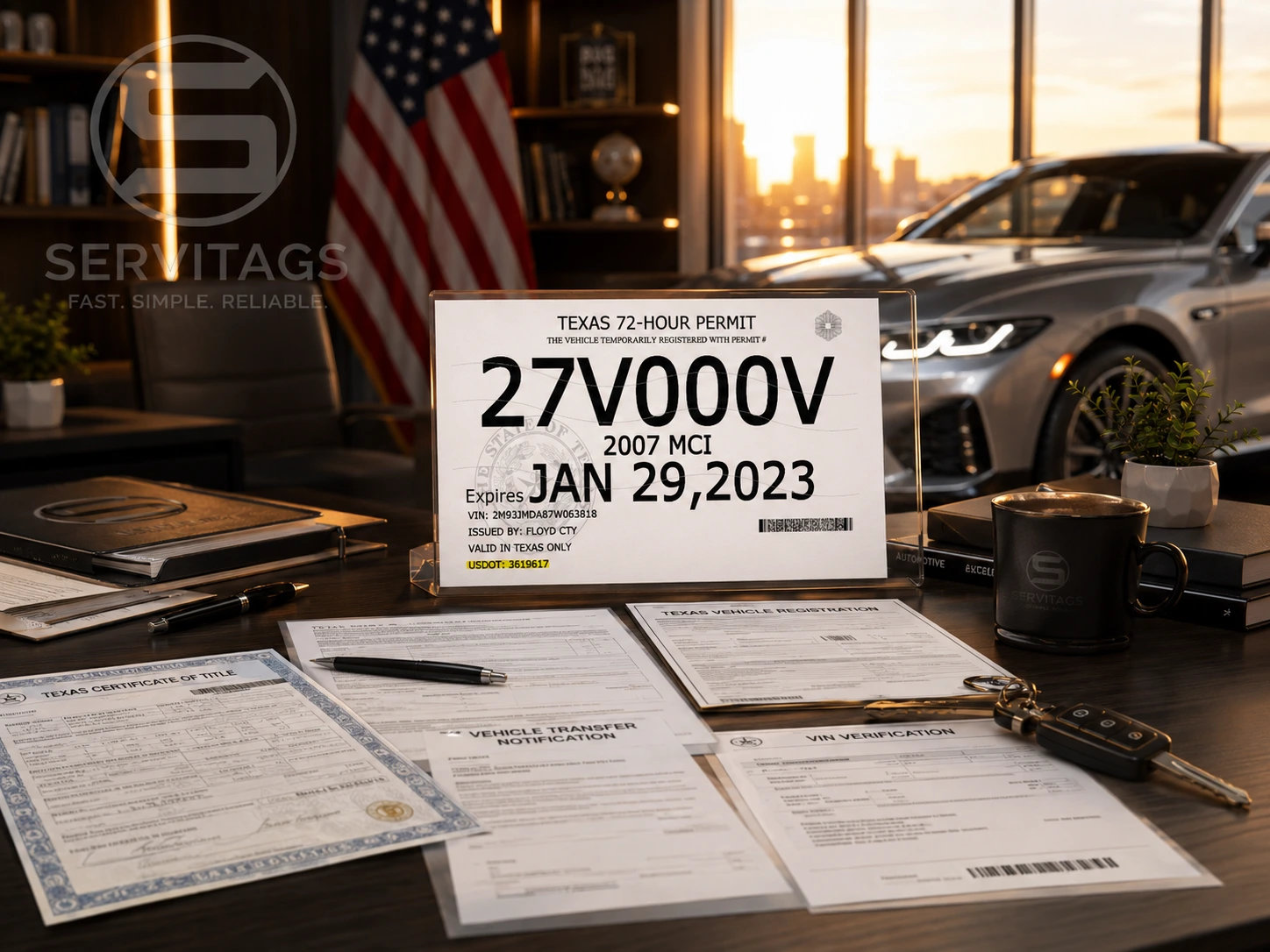 Título, transferencia y registro vehicular en Texas