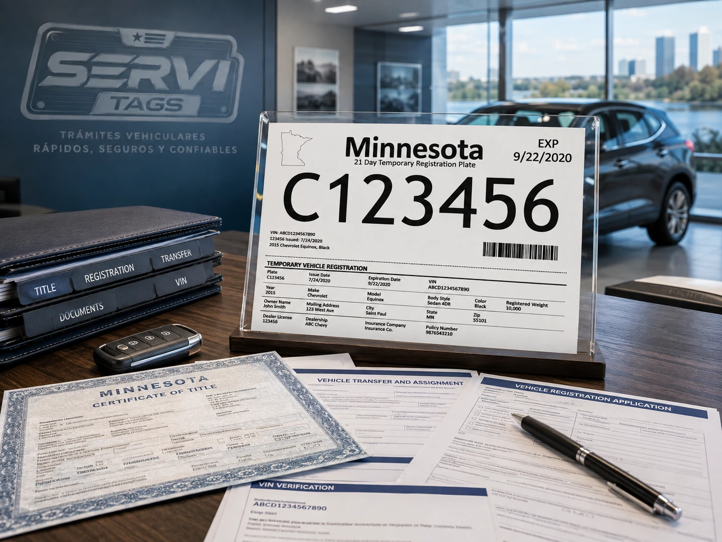 Título, transferencia y registro vehicular en Minnesota